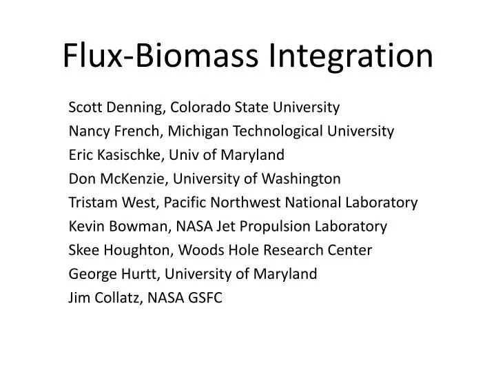flux biomass integration