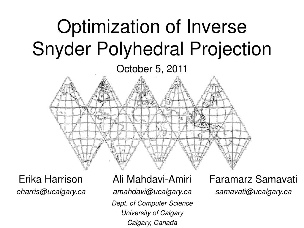 PPT - Optimization of Inverse Snyder Polyhedral Projection PowerPoint ...