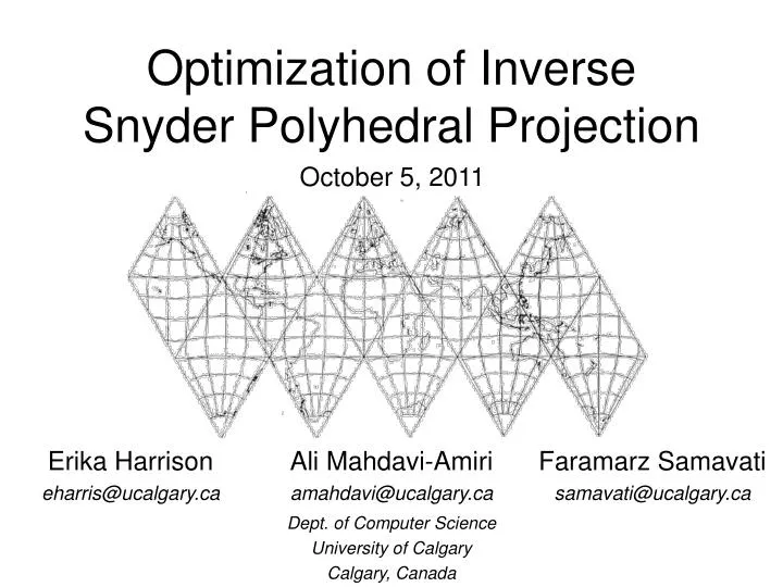 optimization of inverse snyder polyhedral projection