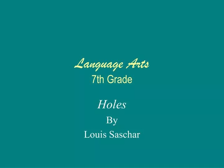 language arts 7th grade