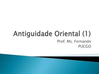 antiguidade oriental 1