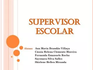 supervisor escolar