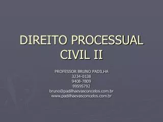 direito processual civil ii