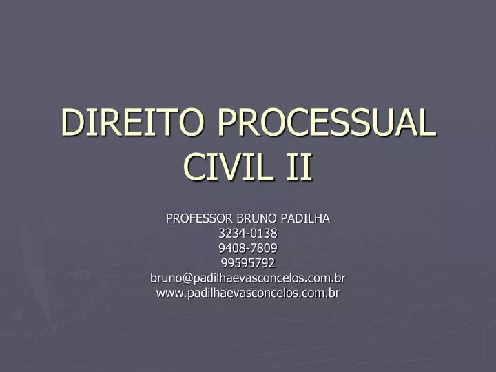 direito processual civil ii