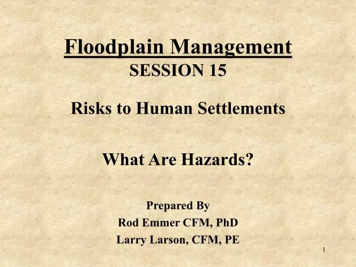 floodplain management session 15
