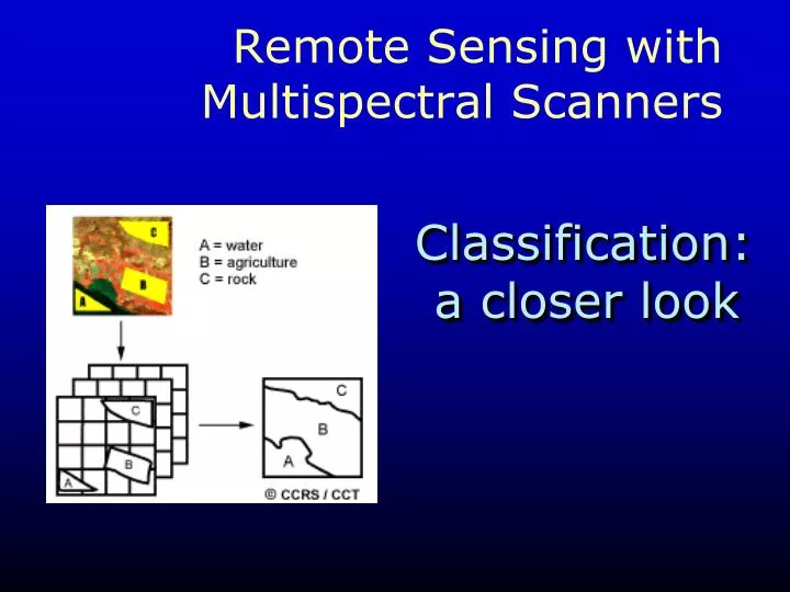 remote sensing with multispectral scanners