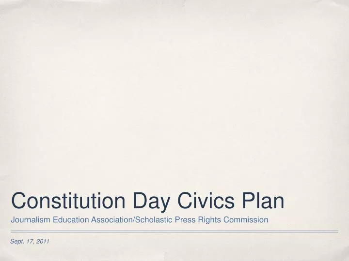 constitution day civics plan