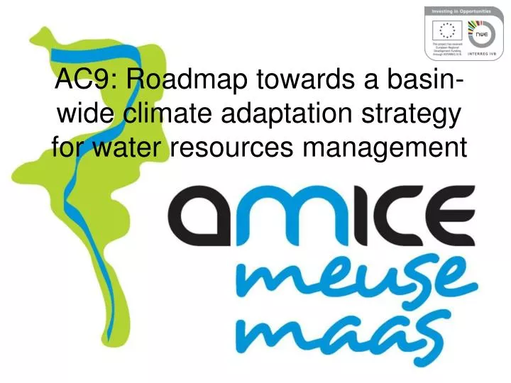 ac9 roadmap towards a basin wide climate adaptation strategy for water resources management