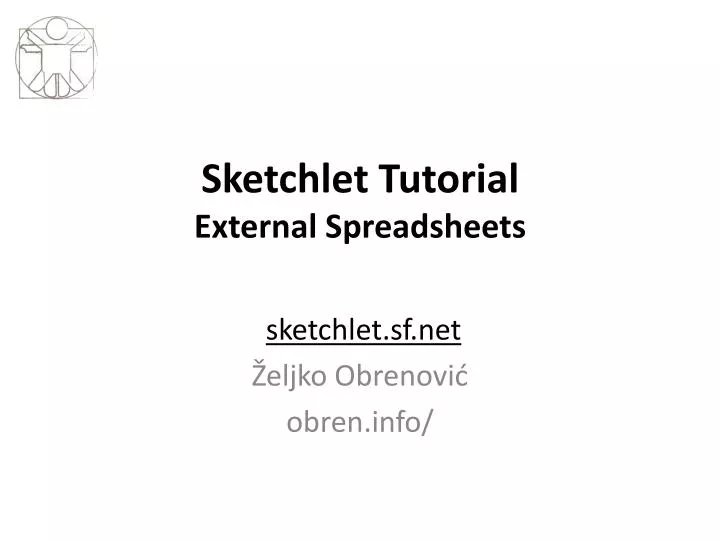 sketchlet tutorial external spreadsheets