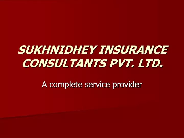 sukhnidhey insurance consultants pvt ltd