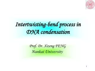 Intertwisting-bend process in DNA condensation