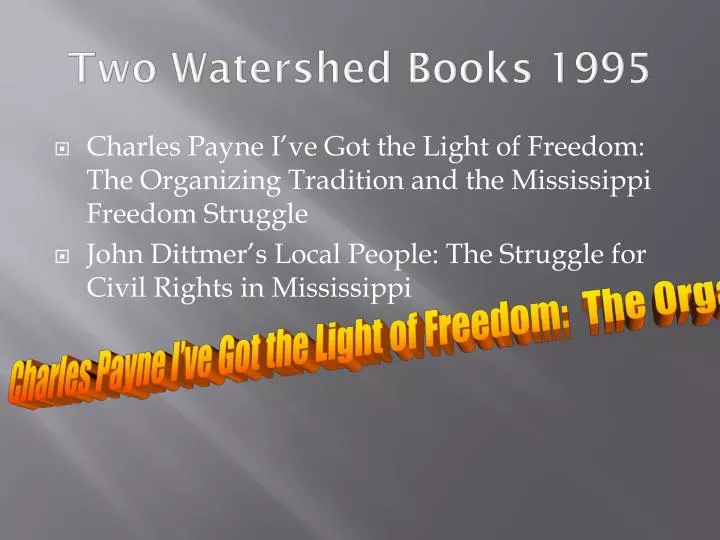 two watershed books 1995