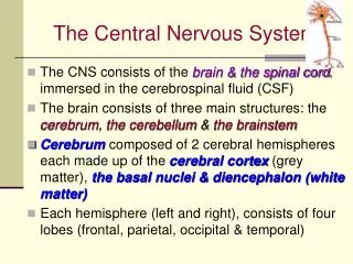 The Central Nervous System