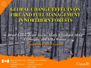 GLOBAL CHANGE EFFECTS ON FIRE AND FUEL MANAGEMENT IN NORTHERN FORESTS