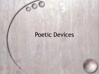 Poetic Devices