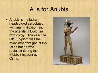 A is for Anubis