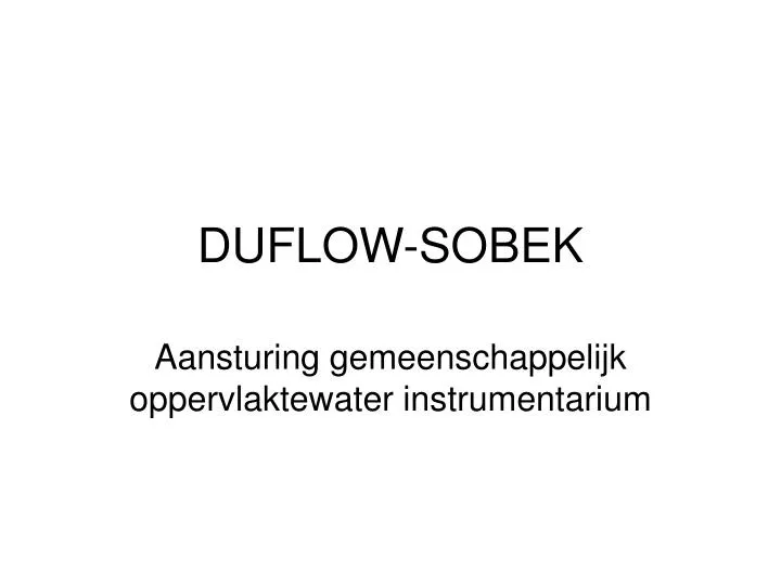 duflow sobek