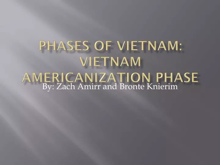 phases of vietnam vietnam americanization phase