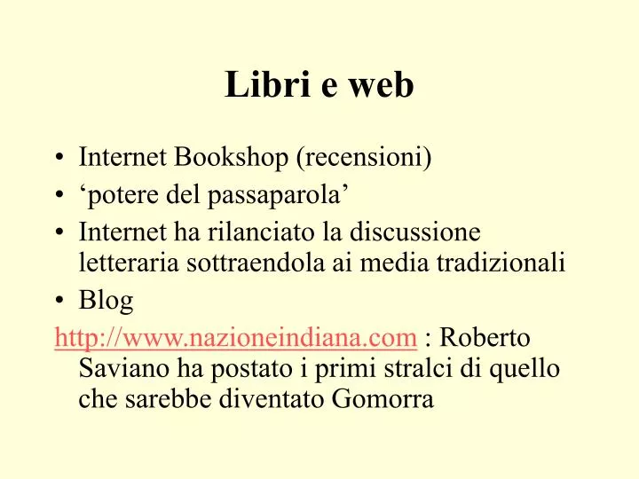 libri e web