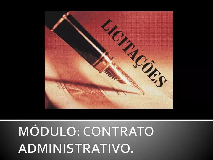 m dulo contrato administrativo