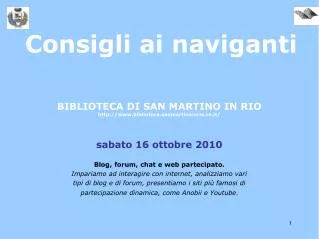 consigli ai naviganti