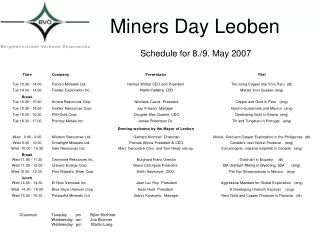 Miners Day Leoben