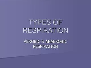 TYPES OF RESPIRATION