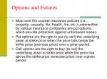 Options and Futures