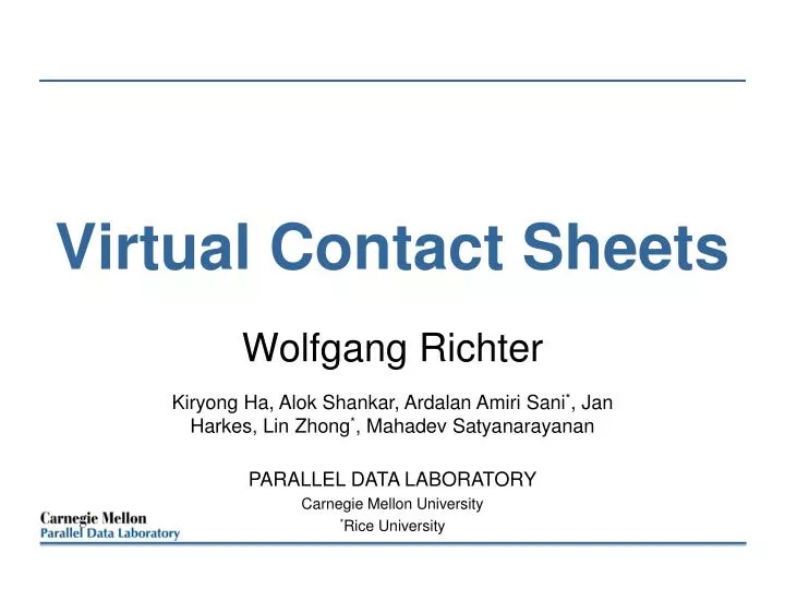 virtual contact sheets