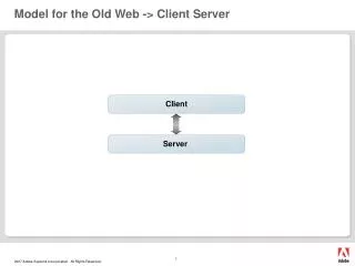 Model for the Old Web -&gt; Client Server