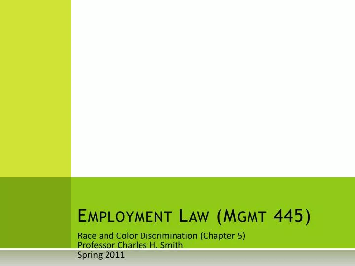 employment law mgmt 445