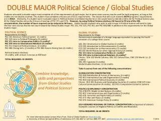 DOUBLE MAJOR Political Science / Global Studies