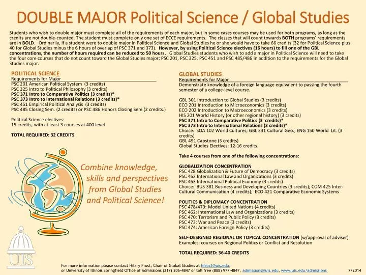 double major political science global studies