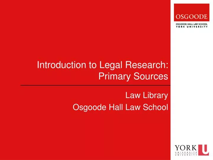 introduction to legal research primary sources