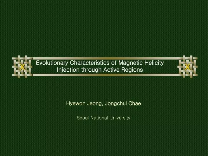 evolutionary characteristics of magnetic helicity injection through active regions