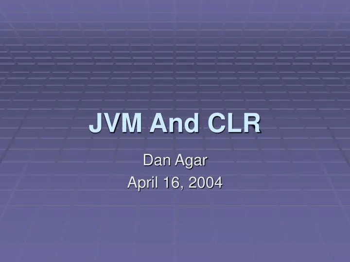 jvm and clr