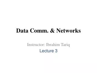Data Comm. &amp; Networks