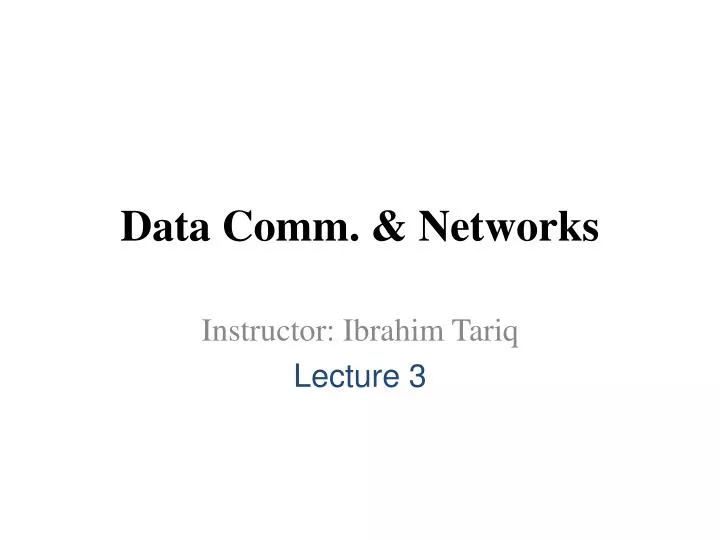data comm networks