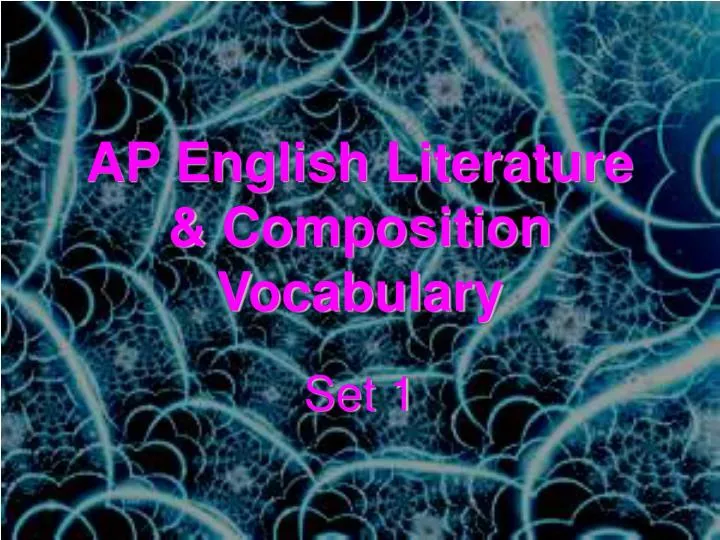 ap english literature composition vocabulary