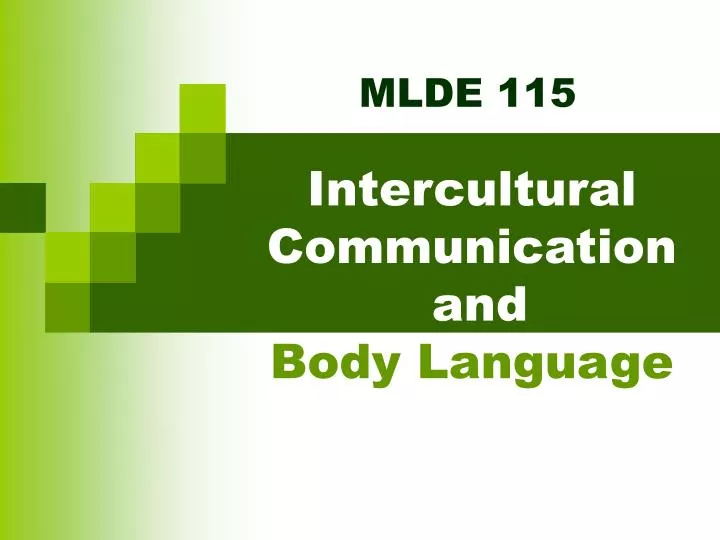 intercultural communication and body language