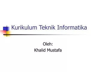 kurikulum teknik informatika