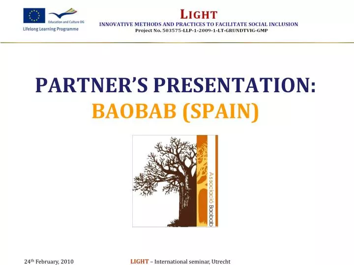 partner s presentation baobab spain
