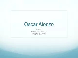 Oscar A lonzo