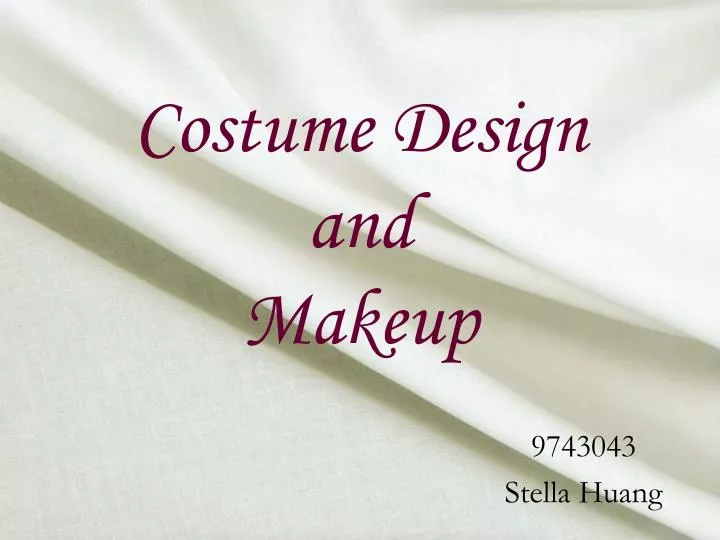 costume design and makeup