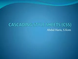 cascading style sheets css