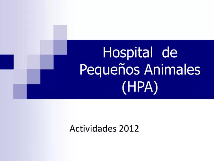 hospital de peque os animales hpa