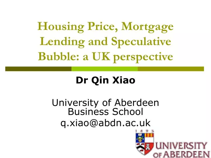 housing price mortgage lending and speculative bubble a uk perspective