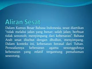 aliran sesat