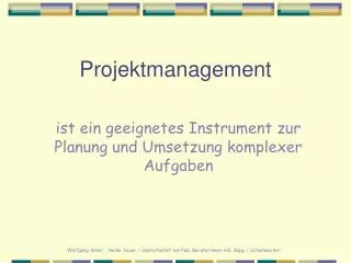 projektmanagement