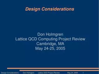 Design Considerations